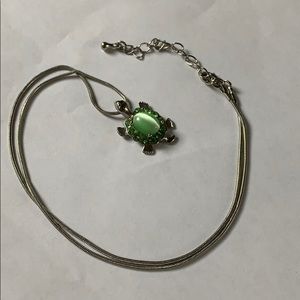 Really cute silver turtle necklace